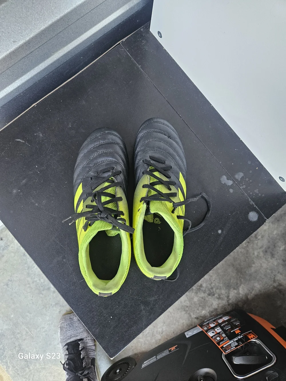 Adidas Copa FG Soccer Cleats Size 5 Black Neon Solar Yellow Leather